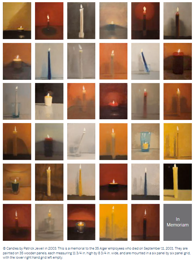 Candle mural for 9/11