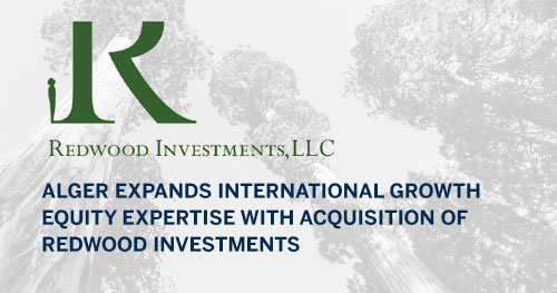 Alger Expands International Growth Equity Expertise with Acquisition of Redwood Investments Graphic